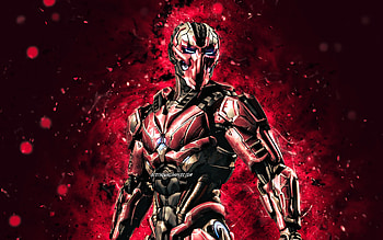 Triborg, , purple neon lights, Mortal Kombat Mobile, fighting games, MK Mobile, creative, Mortal Kombat, Triborg Mortal Kombat HD wallpaper