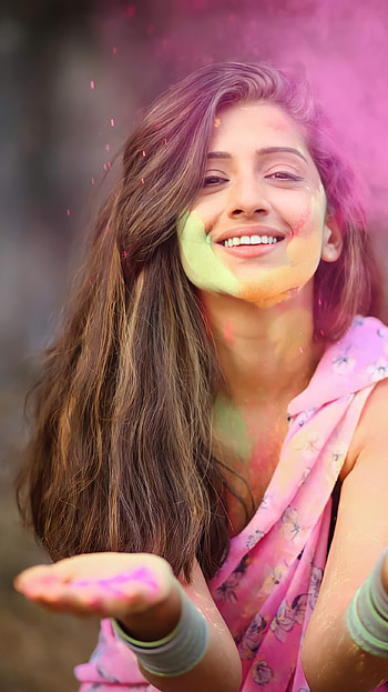Kruthika Gaikwad, happy holi HD phone wallpaper