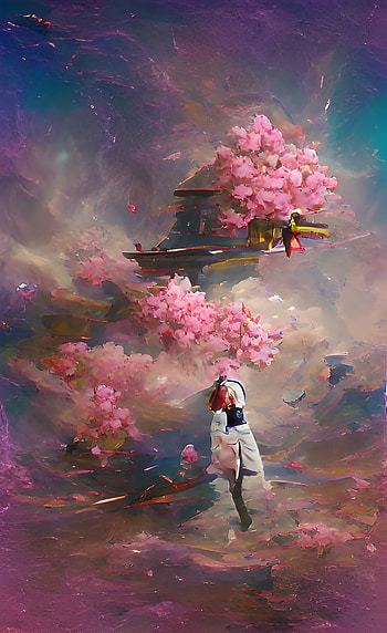 Sakura, samurai, rosa HD phone wallpaper