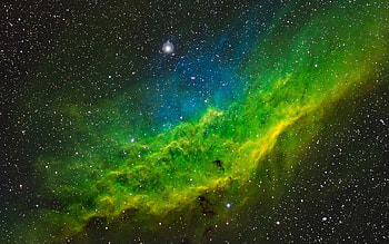 NGC 1499, Green Nebula HD wallpaper