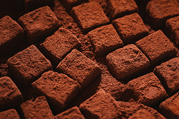 Chocolate, Desert, Macro, Powder, Cubes HD wallpaper