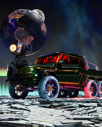 Going hard G . Bitcoin, automotive lighting, sky HD phone wallpaper