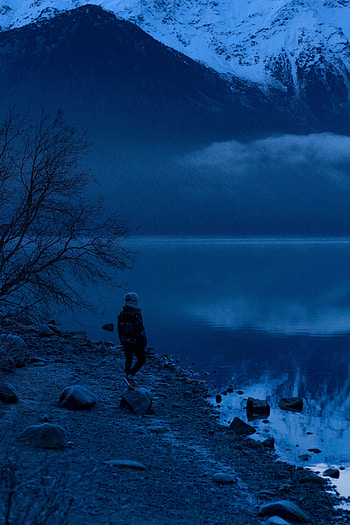 Nature, Mountains, Lake, Seclusion, Privacy, Loneliness, Alaska HD phone wallpaper