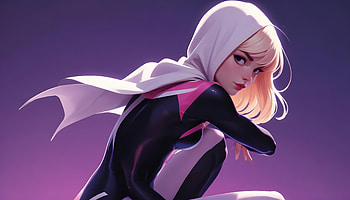 Spider Gwen Action Ready Adventure Girl, gwen-stacy, superheroes, artwork, art, digital-art, ai, deviantart HD wallpaper