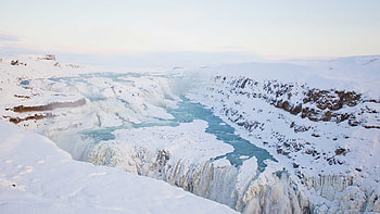 Gullfoss Waterfall, Self drive tour, Road trip music, Discover Iceland HD wallpaper