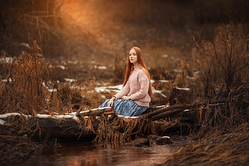 Redhead Model, womn, Model, redhead, , red HD wallpaper