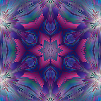 Elegant Electric Star, psychedelic, red, aqua, purple, abstract HD phone wallpaper