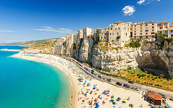 Tropea coast resort, Mediterranean sea, Calabria, Visuals HD wallpaper