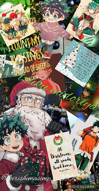 Day 2, midoriya, deku, mha, bnha, izuku midoriya, cute, Christmas aesthetics, izuku, dekusquad, japanese, Christmas countdown: day 2, class 1a, positive quotes, anime HD phone wallpaper