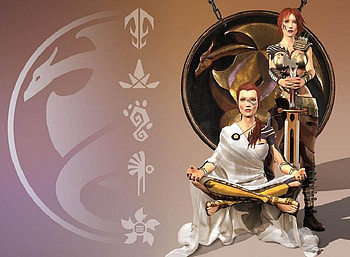 Samurai, anime, 3d, swords, girls, nice HD wallpaper