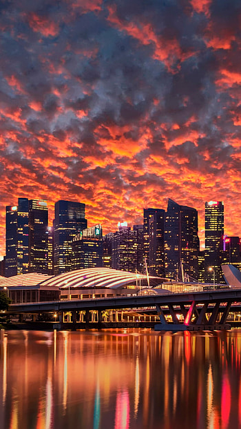 Singapore skyline, Background , Baltana HD phone wallpaper