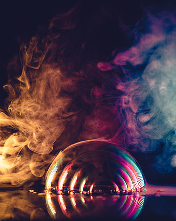 Abstract, Smoke, Multicolored, Motley, Close-Up, Bubble HD phone wallpaper
