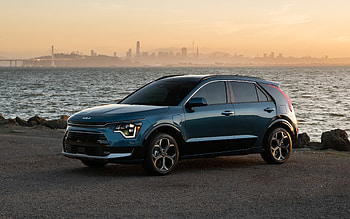 2023, Kia Niro, , front view, exterior, compact crossover, blue Niro, Korean cars, Kia HD wallpaper