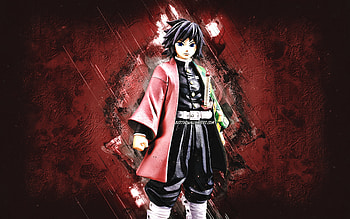 Giyu Tomioka, Demon Slayer, Kimetsu no Yaiba, Demon Slayer characters, red stone background, Giyu Tomioka Demon Slayer, anime characters, Tomioka Giyu HD wallpaper