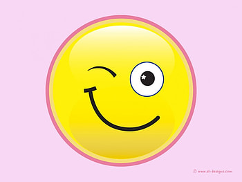 Winking Smiley, winking, smiley, on pink HD wallpaper