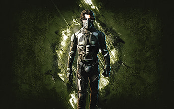 Fortnite Masked Paul Atreides Skin, Fortnite, main characters, green stone background, Masked Paul Atreides, Fortnite skins, Masked Paul Atreides Skin, Masked Paul Atreides Fortnite, Fortnite characters HD wallpaper