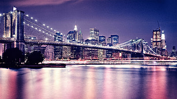 Brooklyn Bridge, night, buildings, cityscape HD wallpaper