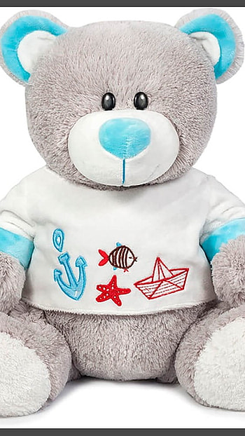 Cute Teddy, Blue, White, Tshirt HD phone wallpaper