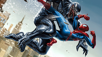 Venom Spiderman , venom, spiderman, superheroes, artwork HD wallpaper