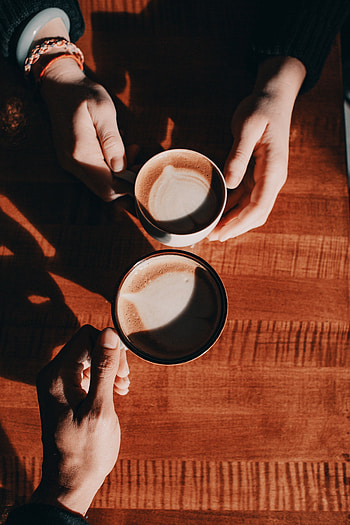 Love, Coffee, Couple, Pair, Hands, Mugs HD phone wallpaper