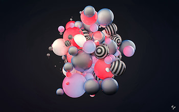 Shine, Light, Multicolored, Motley, 3D, Form, Stripes, Streaks, Balls HD wallpaper