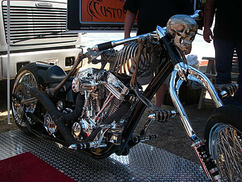 The Crypt Cycle, skeleton, motorcycle, skull, evil, motor bike, chopper HD wallpaper