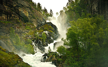 Landscape, Waterfalls HD wallpaper