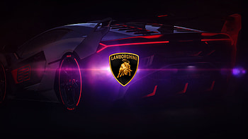 Lamborghini Logo, backgrounds, Sports car HD wallpaper