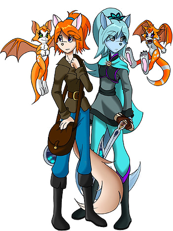 ... 'Dust: An Elysian Tail': Ginger, Fidget and OCs by CessieRose25 HD phone wallpaper