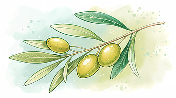 Serene Olive Branch - Ultra, olive, branch, leaf, illustration, green HD wallpaper