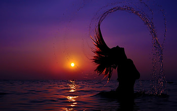 Girls, Landscape, People, Sunset HD wallpaper