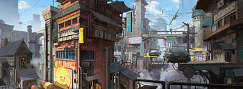 Old Map Floating City, scifi, artist, artwork, digital-art, artstation HD wallpaper