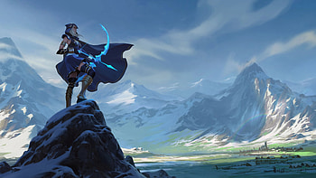Ashe, League of Legends, Freljord warrior, Ice-cold battleground HD wallpaper