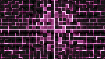 Cubes, pink-black, surface, abstraction HD wallpaper