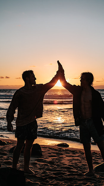 Friendship Group, Two Friends HD phone wallpaper