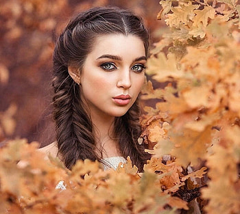 ღ, autumn, girl, brunette, braids HD wallpaper