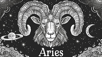 Aries Zodiac - Black & White Elegance, zodiac, horoscope, Aries (Astrology), Black & White HD wallpaper