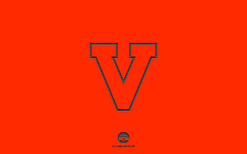 Virginia Cavaliers, orange background, American football team, Virginia Cavaliers emblem, NCAA, Virginia, USA, American football, Virginia Cavaliers logo HD wallpaper
