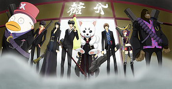 Gintama, Anime crossover, Gintoki x One Piece, Epic HD wallpaper