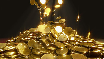 Golden coinage, Valuable collectibles, Elegant backgrounds, Symbolic ry HD wallpaper