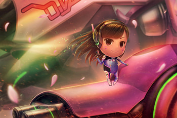 Overwatch Kid Dva Artwork, dva-overwatch, overwatch, games, artwork, deviantart, artist, digital-art, deviantart HD wallpaper
