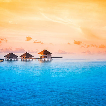 Maldives Resorts, Vacation, Island, Resorts, Sunset, Sea HD wallpaper