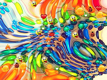 joke, abstract, bright, colors, glass, balls HD wallpaper
