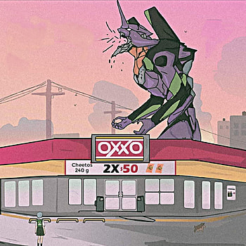 Evangelion mexicano, aesthetic, art, mood, cartoon, cringe, anime HD phone wallpaper