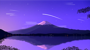 Mount Fuji Minimal , mount-fuji, artist, artwork, digital-art, minimalism, minimalist HD wallpaper