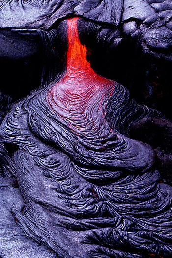 Nature, Surface, Volcano, Lava, Fiery HD phone wallpaper