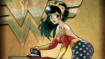 Wonder Woman Ironing Superman Cape, wonder-woman, superheroes HD wallpaper