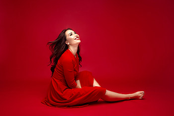 ღ, Woman, Brunette, Makeup, Sitting HD wallpaper