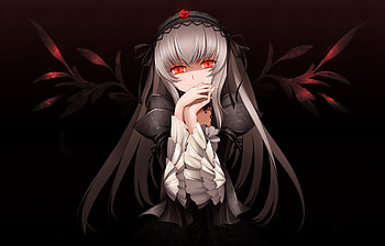 Anime, Gothic, Eyes, Girl HD wallpaper