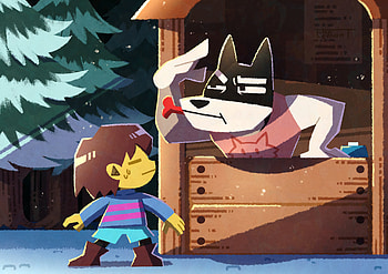 Undertale Heroes: Frisk & Doggo in Stunning Ultra, Frisk (Undertale), video game, Undertale HD wallpaper